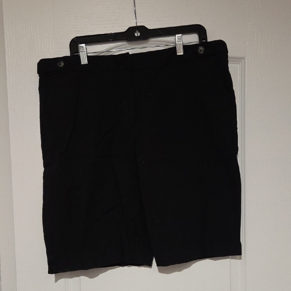 George Black Cotton-Blend Shorts Size 18